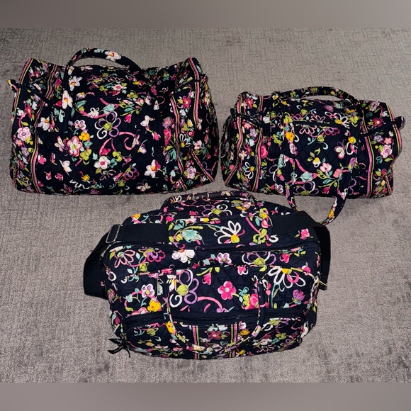 Vera Bradley Ribbons Duffel Bags & Weekender Travel Bag Set